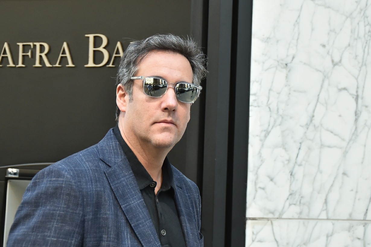 President Trump's lawyer Michael Cohen leaves his Park Avenue Regency Hotel the day after the US Justice Department announced that Cohen is under criminal investigation for his business dealings