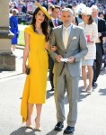 Amal Clooney, George Clooney arrive for the royal wedding between Meghan Markle and Prince Harry at Windsor Castle