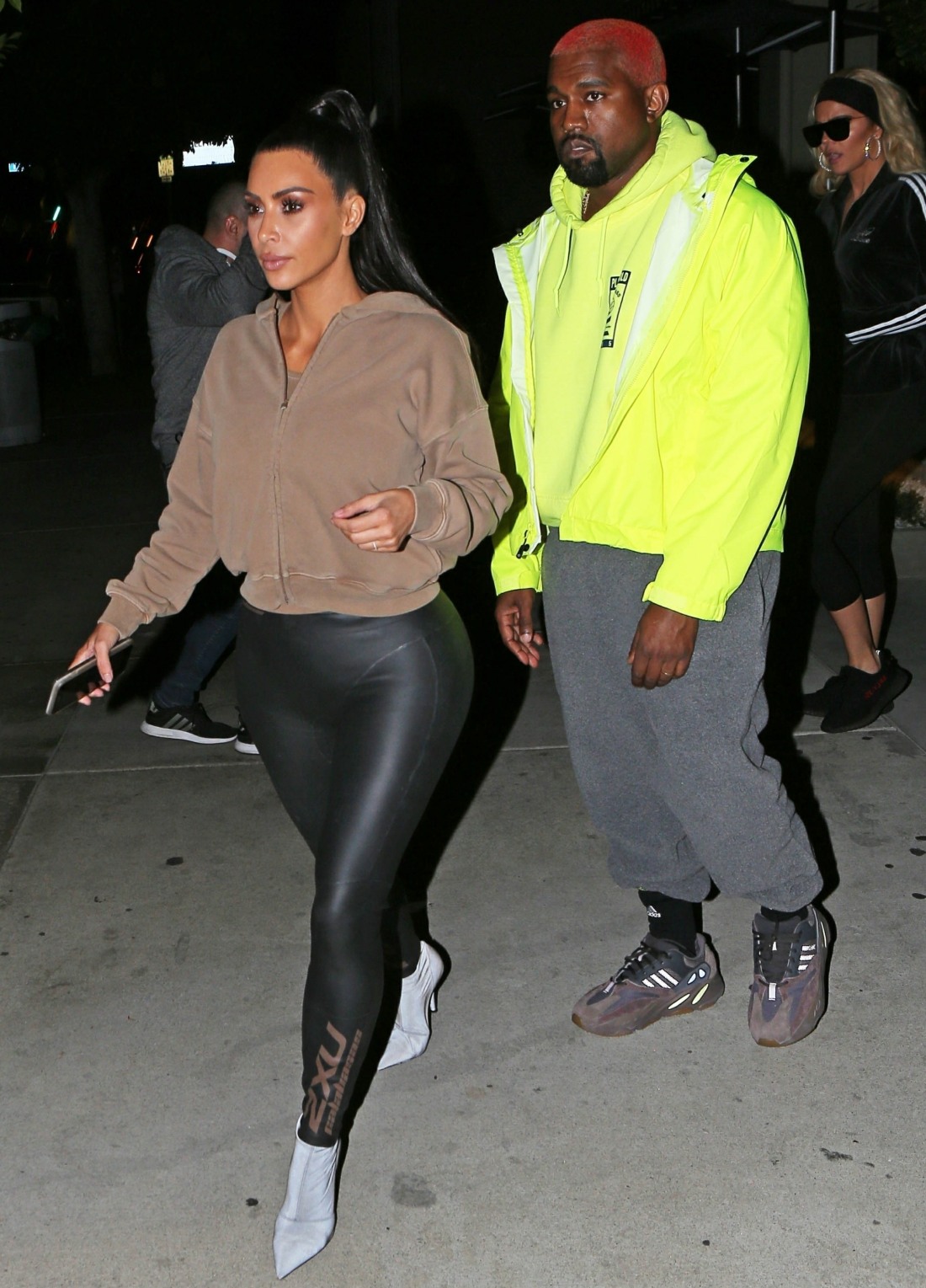 Kim Kardashian and Kanye West have dinner at with Khloe during LA wildfires