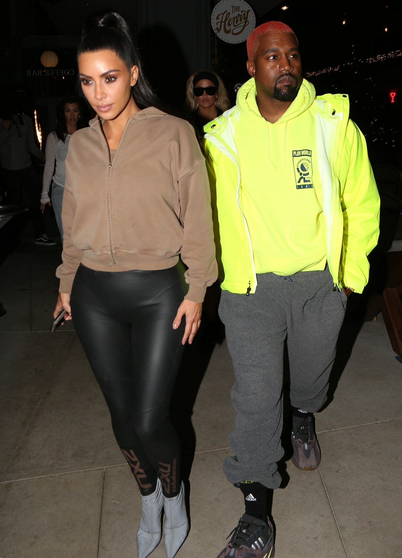 Kim Kardashian and Kanye West have dinner at with Khloe during LA wildfires