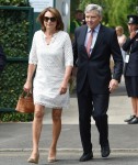 Carole Middleton and Michael Middleton at Wimbledon Tennis Tournament