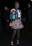 Lupita Nyong'o arrives at the Versace fashion show in New York