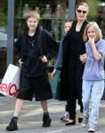 Angelina Jolie gets some holiday shopping done at The Grove with her kids