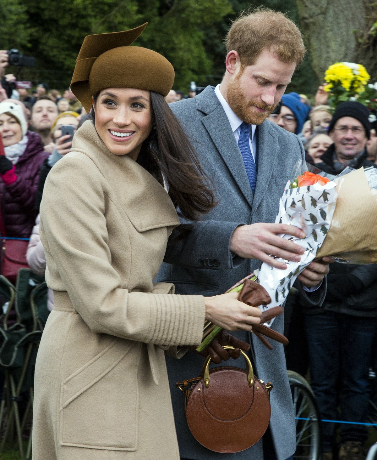 The British Royal family arrive at Sandringham to celebrate Christmas Day