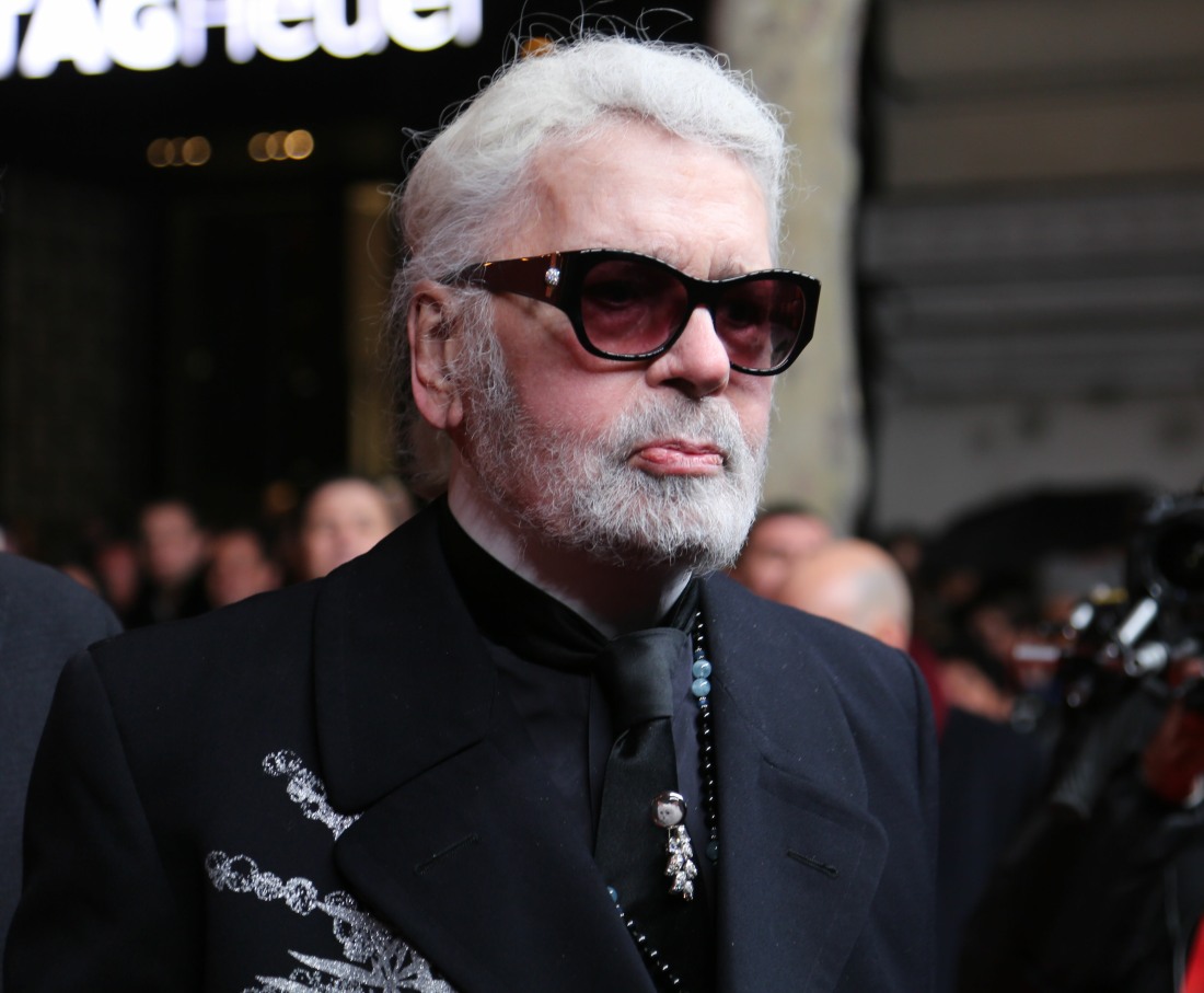 Karl Lagerfeld attends the Christmas Lights Launch on The Champs-Élysées
