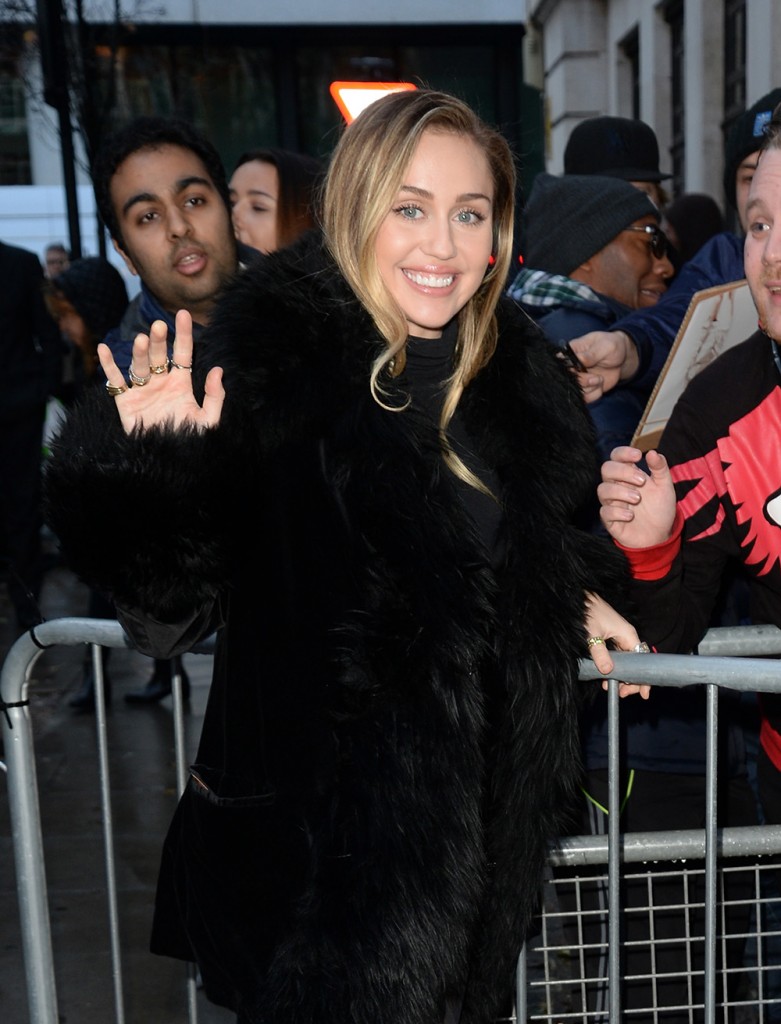 Miley Cyrus arrives at BBC Radio 2