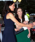 The Duke of Sussex and Duchess of Sussex are met by the Prime Minister of New Zealand