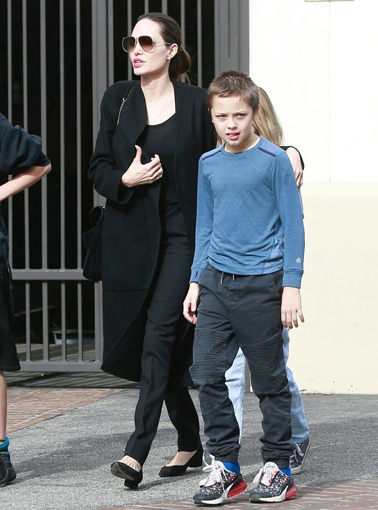 Angelina Jolie gets some holiday shopping done at The Grove with her kids