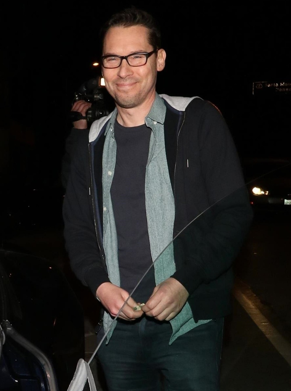 Bryan Singer is all smiles after dinner at Craig's in West Hollywood