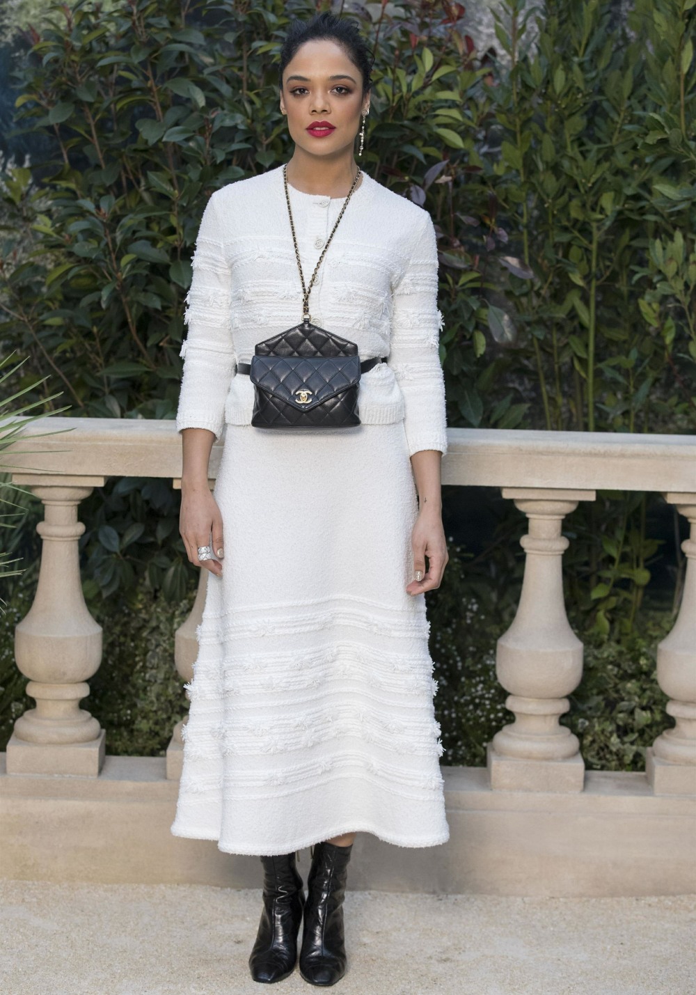 Kristen Stewart joins Tilda Swinton and Tessa Thompson at the Chanel fashion show in Paris