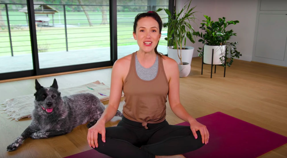 Screenshot from Yoga With Adriene