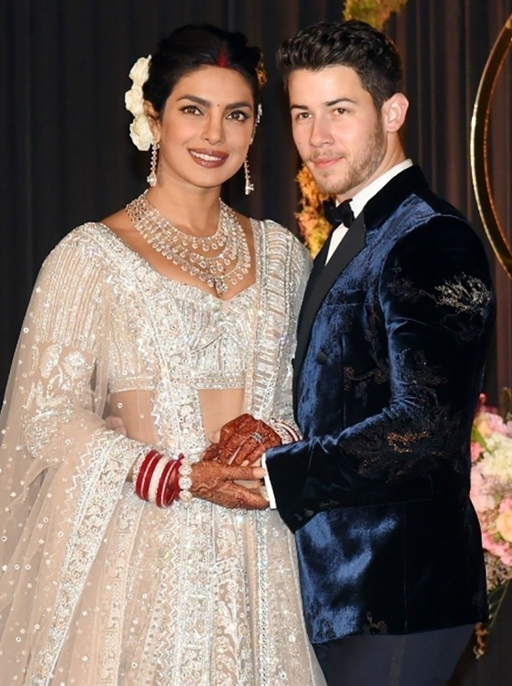 Priyanka Chopra and Nick Jonas seen arriving at their wedding reception in Delhi