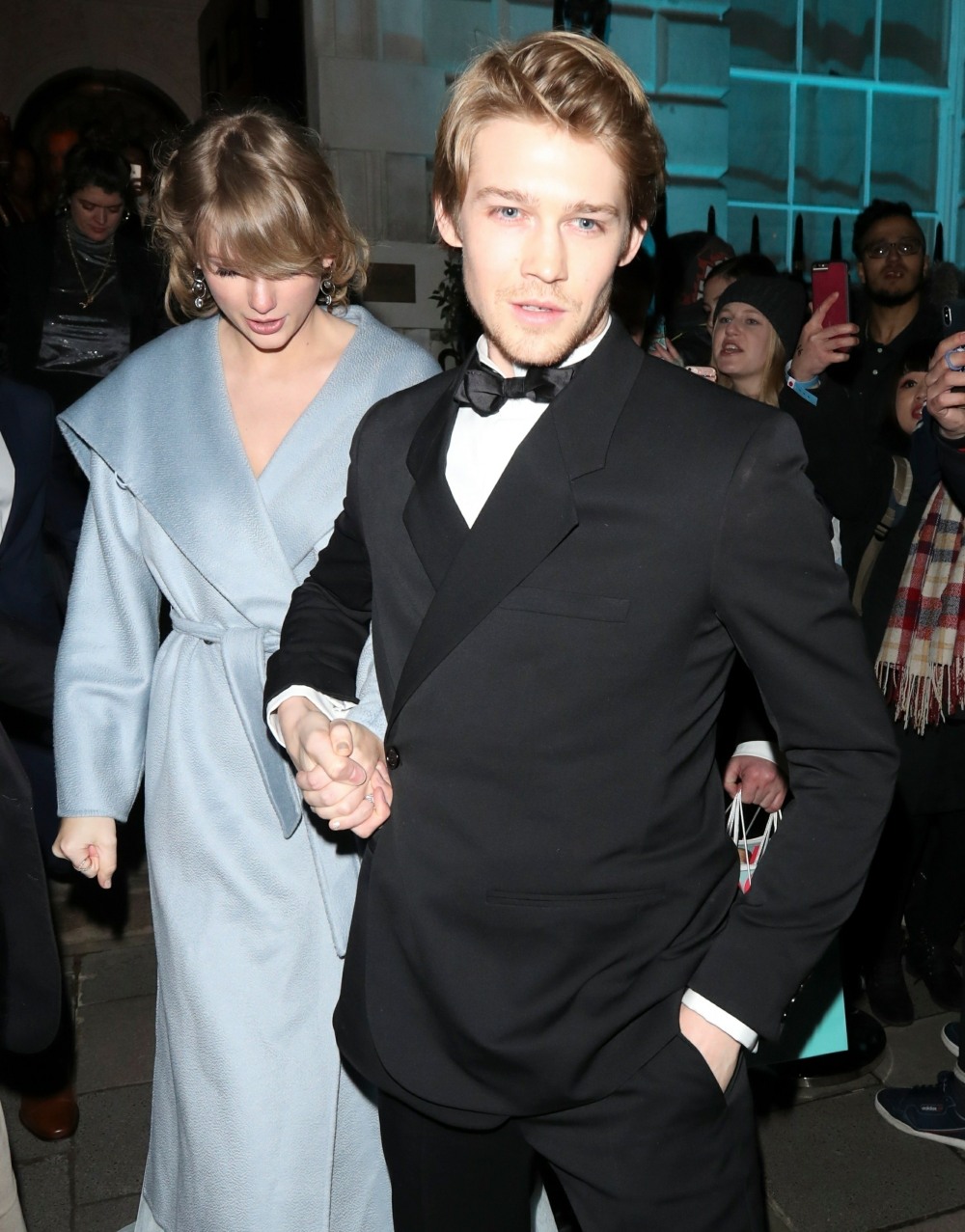 Cute couple Taylor Swift and Joe Alwyn leaving the BAFTA party at Annabel's