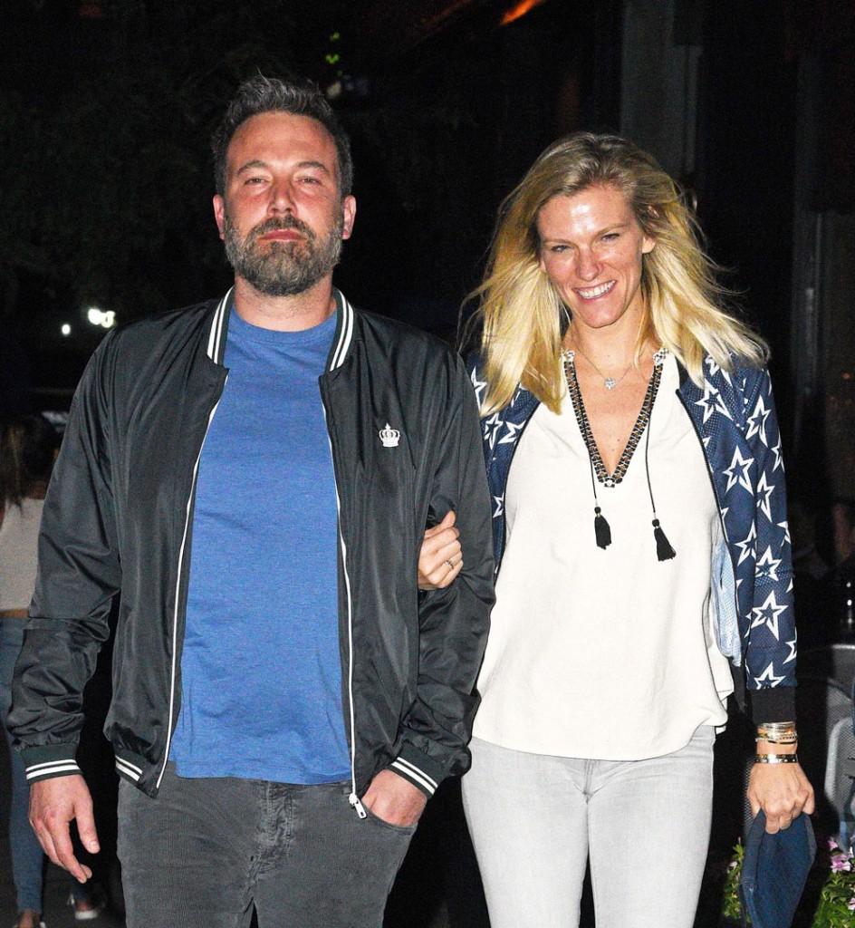 Ben Affleck and Lindsay Shookus hold hands during a dinner date in NYC