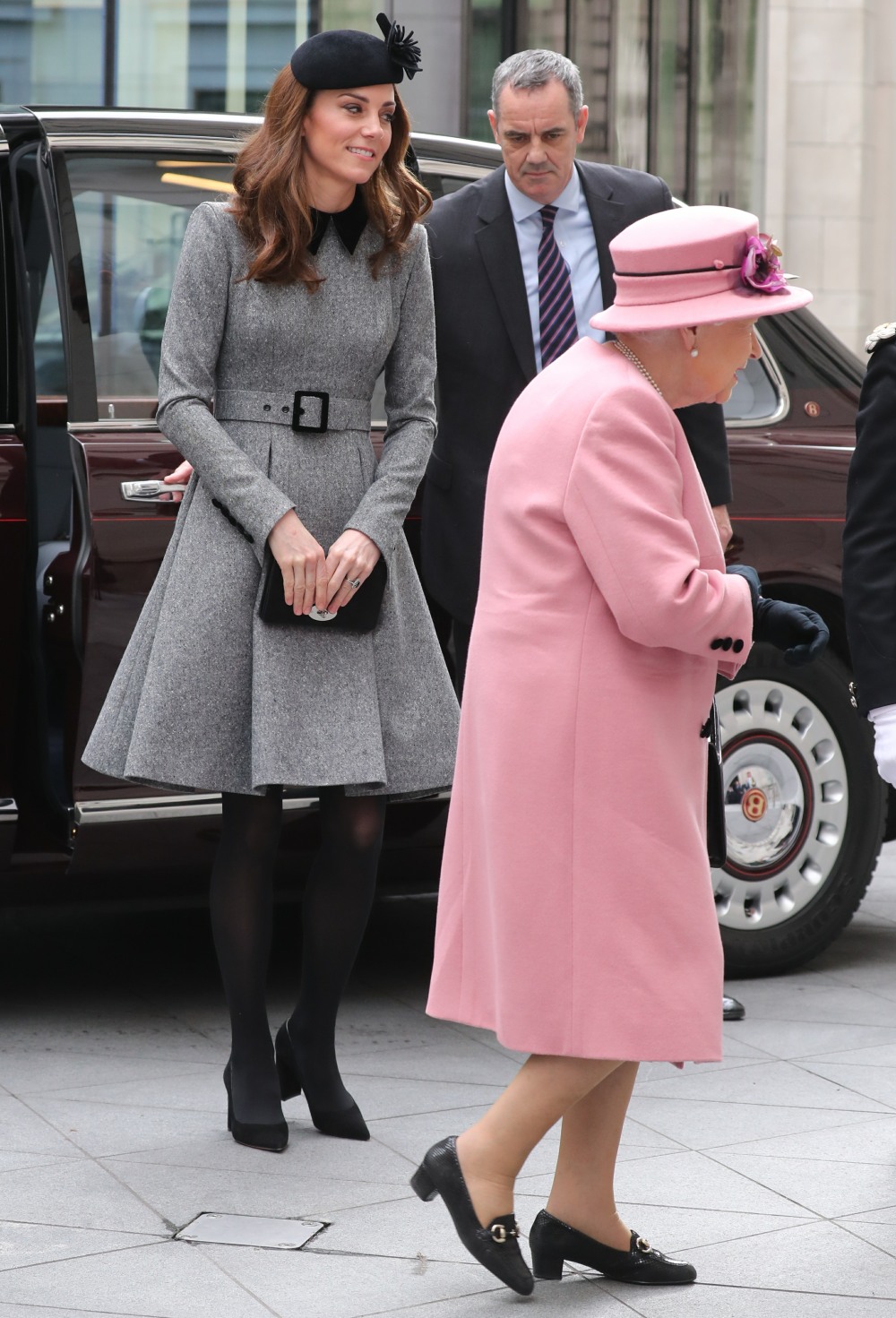 The Queen accompanied by Catherine, Duchess of Cambridge visit King’s College London