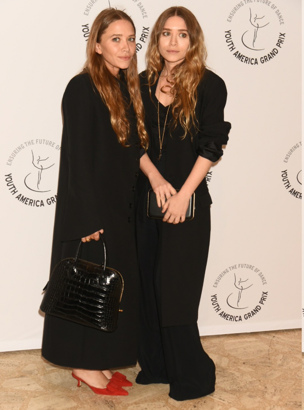 Mary Kate Olsen and Ashley Olsen attend the Youth America Grand Prix ballet competition