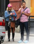 Miranda Lambert and Brendan Mcloughlin are seen hauling luggage leaving their Manhattan apartment