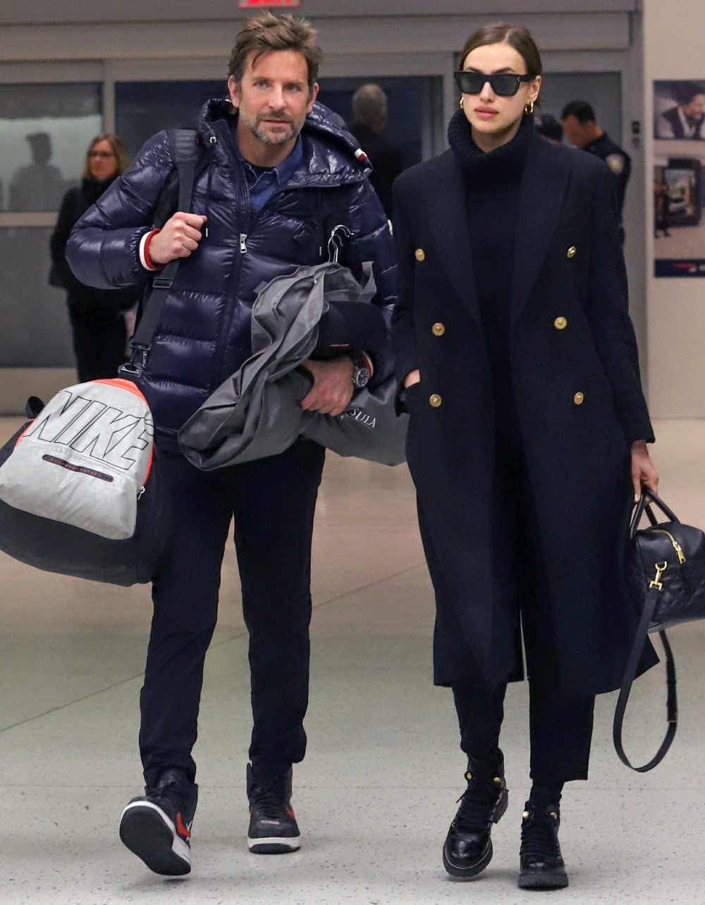 Bradley Cooper and Irina Shayk arrive at JFK airport in NYC