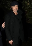 Brad Pitt leaves the Museum of Modern Art in Paris after visiting the exhibition "Almost Human"