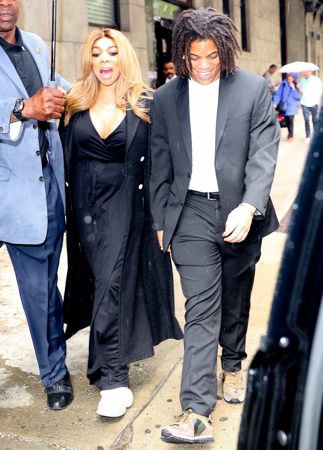 Wendy Williams and son Kevin Williams Jr. put on a brave face in NY