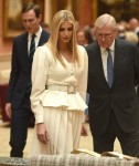 Ivanka Trump and Prince Andrew view displays of US items from the Royal Collection at Buckingham Palace in London.