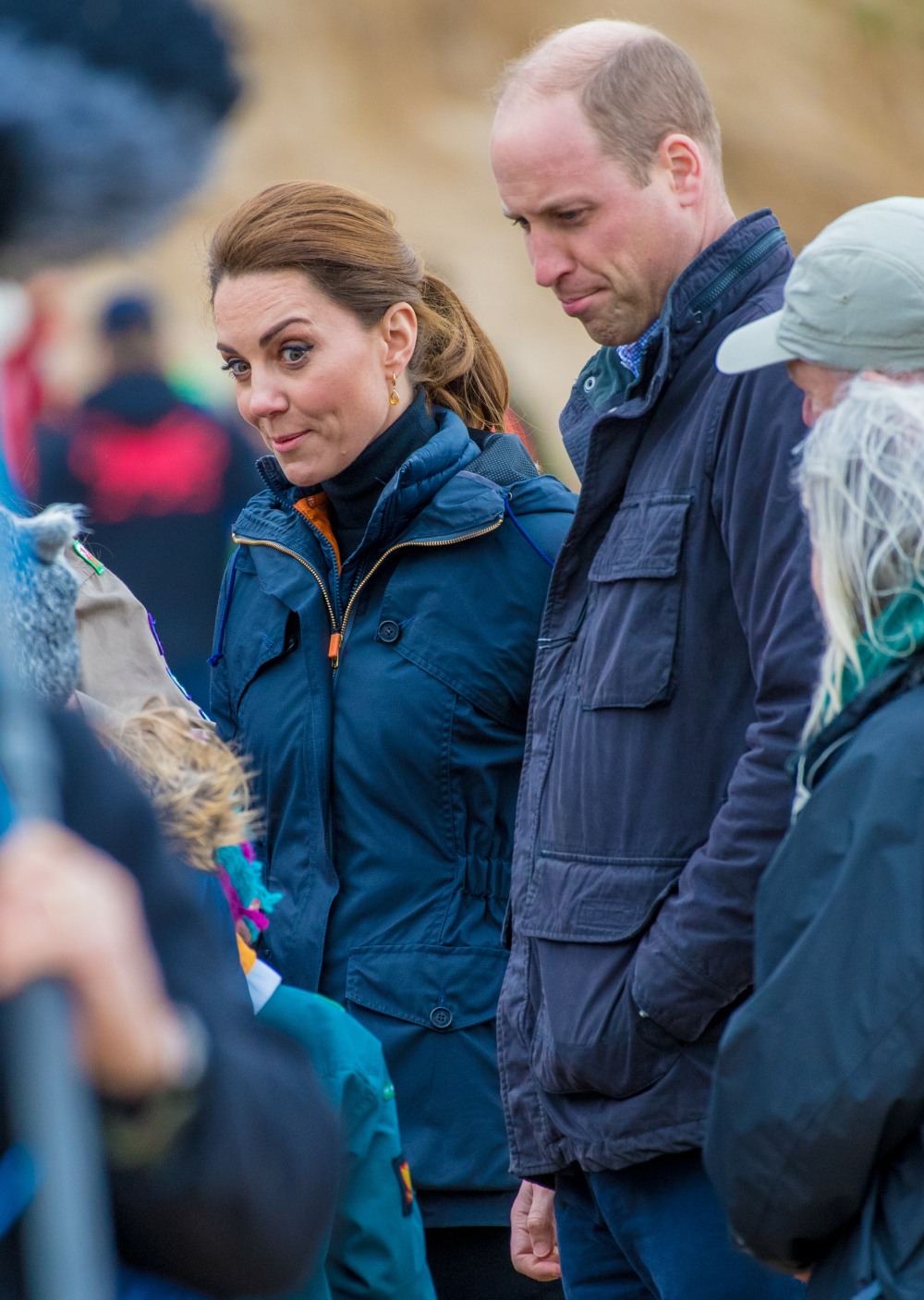 The Duke and Duchess of Cambridge visit Newborough Beach