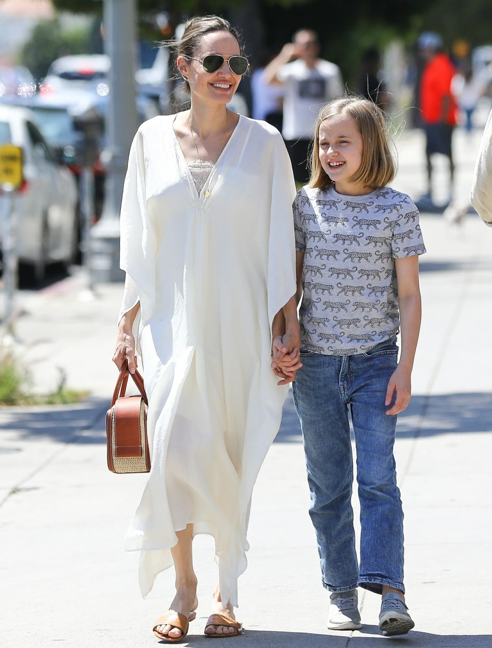 Angelina Jolie goes shopping with her daughter Vivienne
