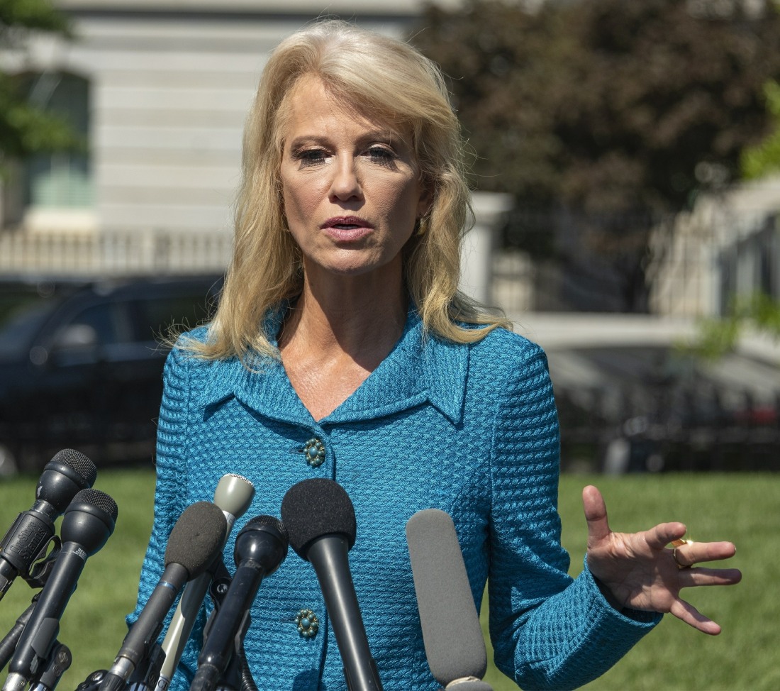 Kellyanne Conway Meets Reporters in DC