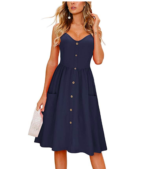 Super cute spaghetti strap sundress with pockets