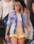 Taylor Swift seen in a colorful outfit in NY