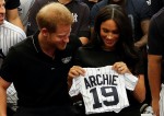 Prince Harry and Meghan Markle watch the Red Sox vs Yankees game