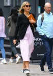 Gwyneth Paltrow walks with a friend on Prince Street in Soho, New York