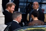 Meghan Markle and Prince Harry arrive at Misha Nonoo's wedding in Rome