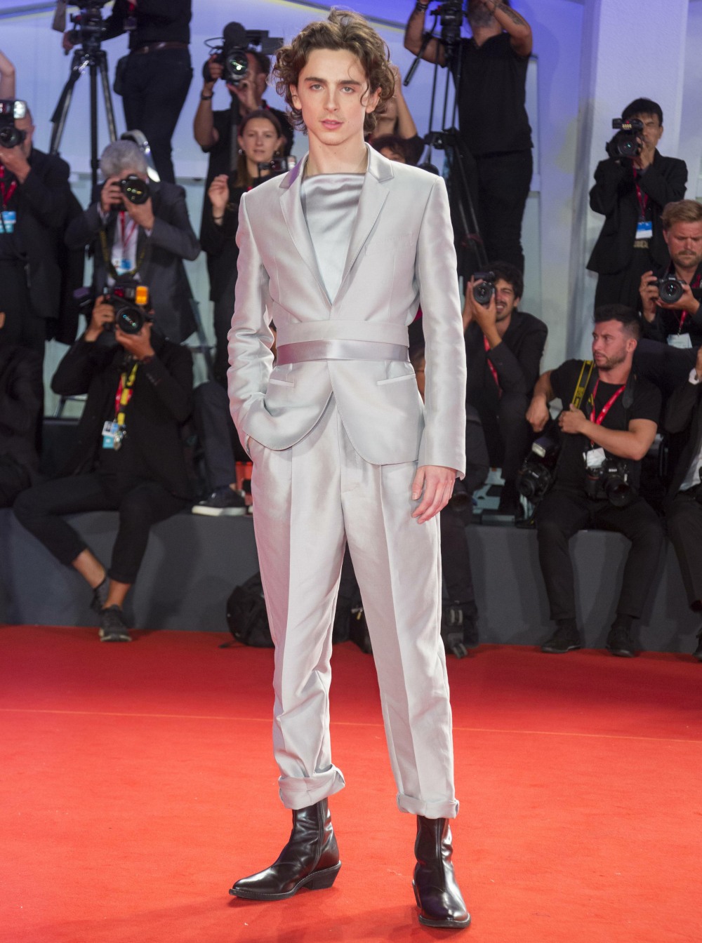 Timothee Chalamet attends the premiere of 'The King' during the 76th Venice Film Festival at Palazzo del Cinema on the Lido in Venice, Italy, on 02 September 2019. | usage worldwide
