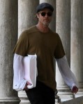 Brad Pitt is seen out visiting the Biennale in Venice