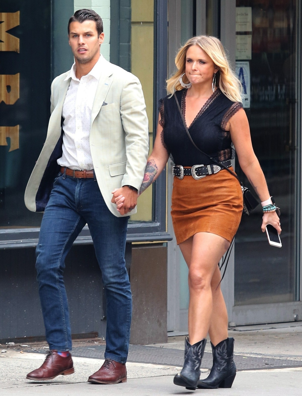 Miranda Lambert and husband Brendan McLoughlin sport a fashionable and sophisticated look in NYC