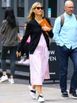 Gwyneth Paltrow walks with a friend on Prince Street in Soho, New York