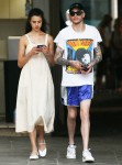 Pete Davidson and Margaret Qualley hold hands while out for a stroll in Venice