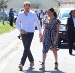 The Duke and Duchess of Sussex Prince Harry and Meghan seen arriving at a Nyanga township