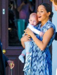 Baby Archie meets Archbishop Desmond Tutu during a visit to Africa