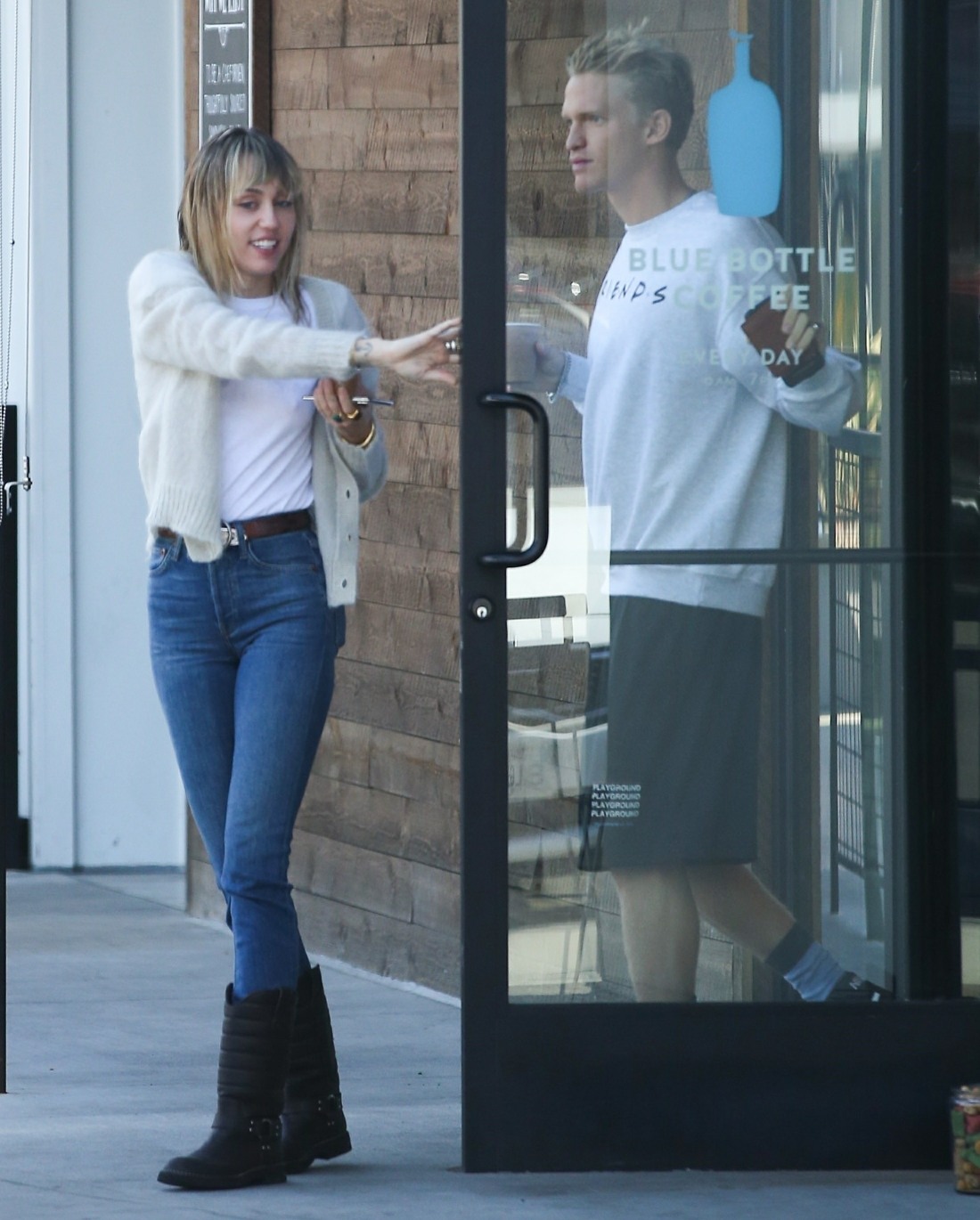 Miley Cyrus and Cody Simpson make a coffee run in Studio City