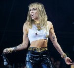 Miley Cyrus performs on the Pyramid stage at Glastonbury Festival 2019 on Sunday 30 June 2019
