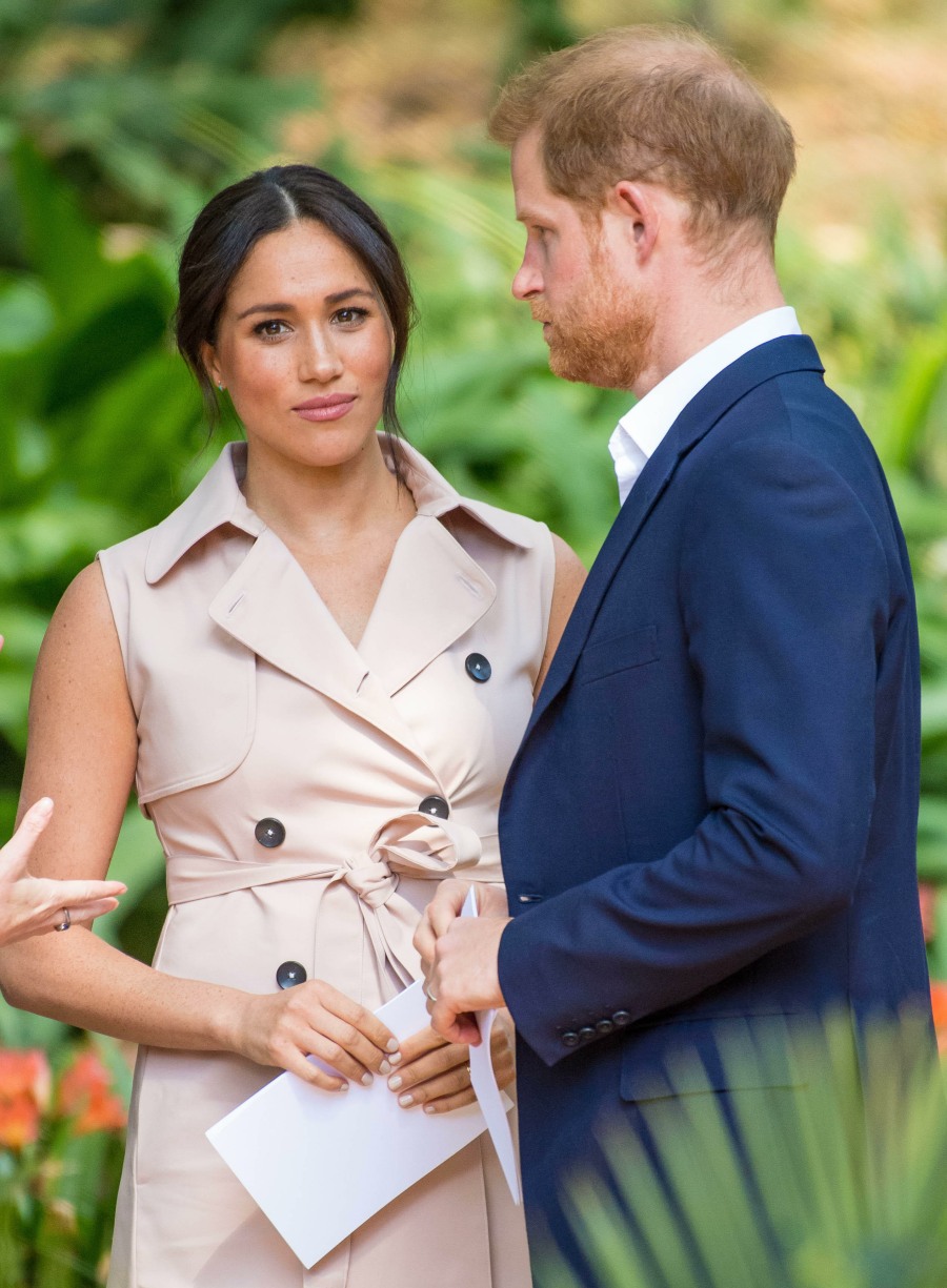 Britain's Prince Harry and his wife Meghan, the Duke and Duchess of Sussex in South Africa
