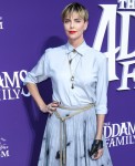 Actress Charlize Theron wearing Dior arrives at the World Premiere Of MGM's 'The Addams Family' held at the Westfield Century City AMC on October 6, 2019 in Century City, Los Angeles, California, United States.