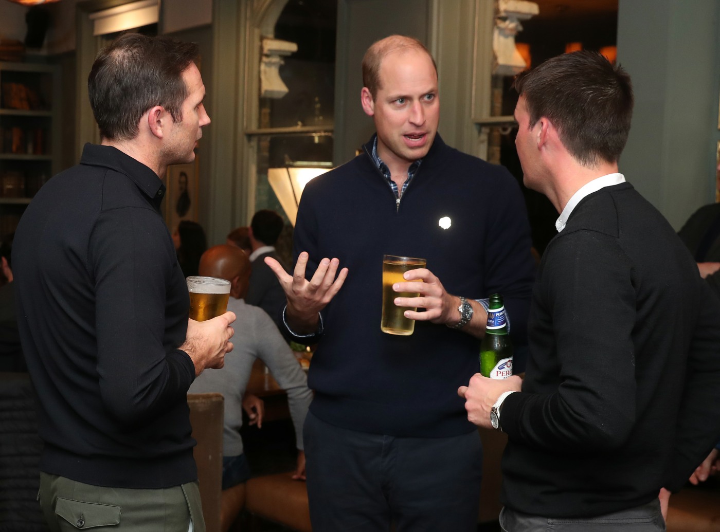 The Duke Of Cambridge Meets Football Fans As Part Of The Heads Up Campaign