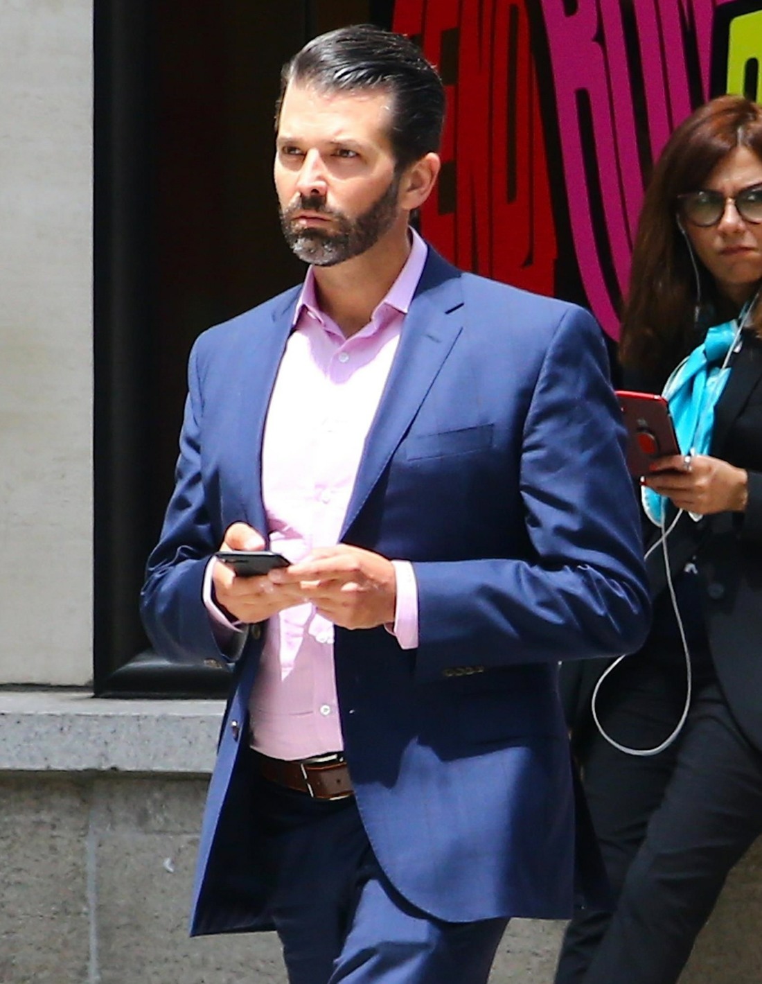 Donald Trump Jr.. heads to lunch Madison Avenue