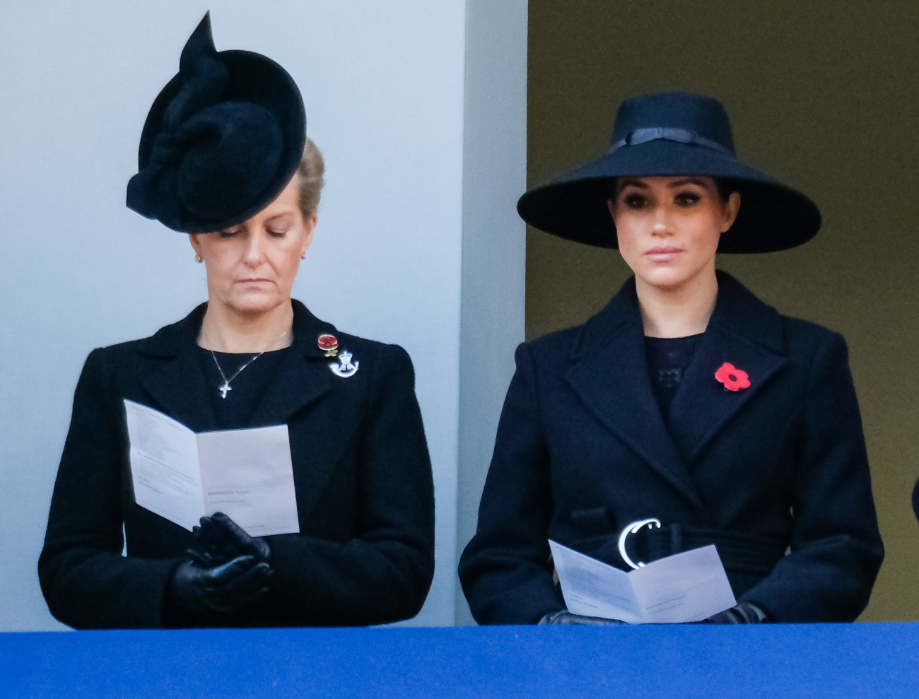Meghan, Duchess of Sussex and HRH The Countess of Wessex attends the National Service of Remembrance at the Cenotaph on Sunday 10 November 2019