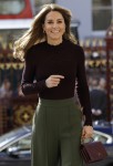 Britain's Kate, The Duchess of Cambridge arrives at The Natural History Museum in London, Wednesday, Oct. 9, 2019. The Duchess of Cambridge, Patron of the Museum, visited the Natural History Museum's Angela Marmont Centre for UK Biodiversity to hear how it