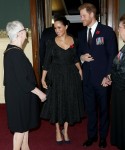 Meghan, Duchess of Sussex (C) and Prince Harry, Duke of Sussex attend the annual Royal British Legion Festival of Remembrance at the Royal Albert Hall on November 09, 2019 in London, England.