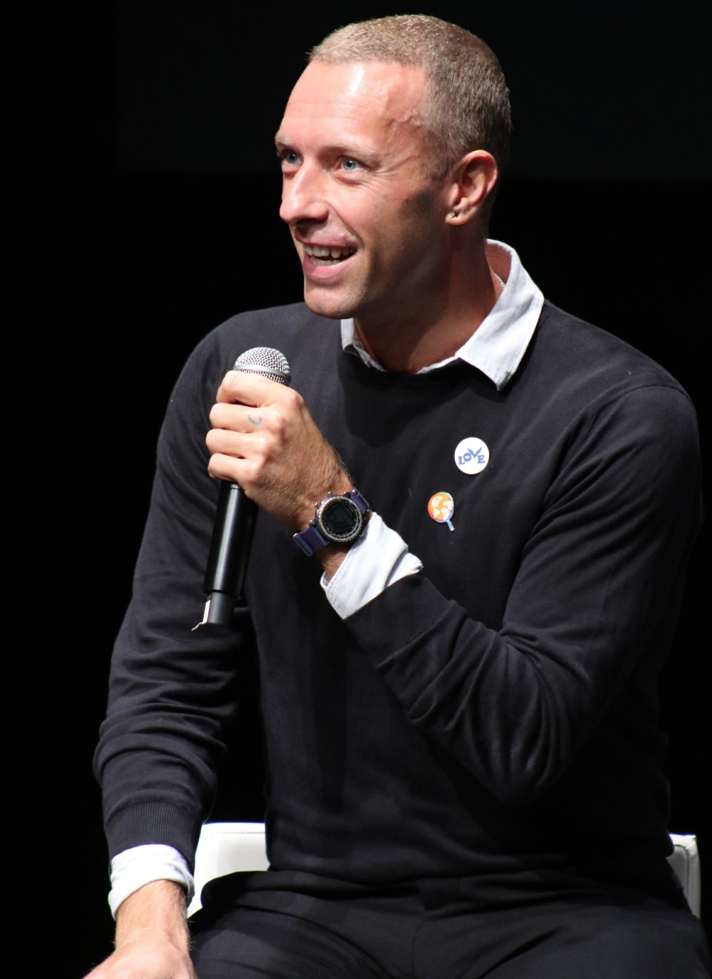 Chris Martin, Pharrell, and other celebs attend the Global Citizen's Global Goal Live: The Possible Dream Press Conference